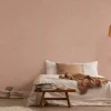 Vliestapete Uni Textil Optik Struktur Rosa Braun 39566-7
