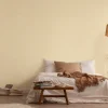 Vliestapete Uni Textil Optik Struktur Gelb Creme 39565-1