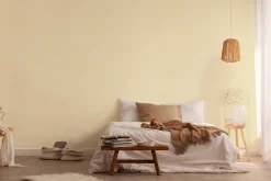 Vliestapete Uni Textil Optik Struktur Gelb Creme 39565-1