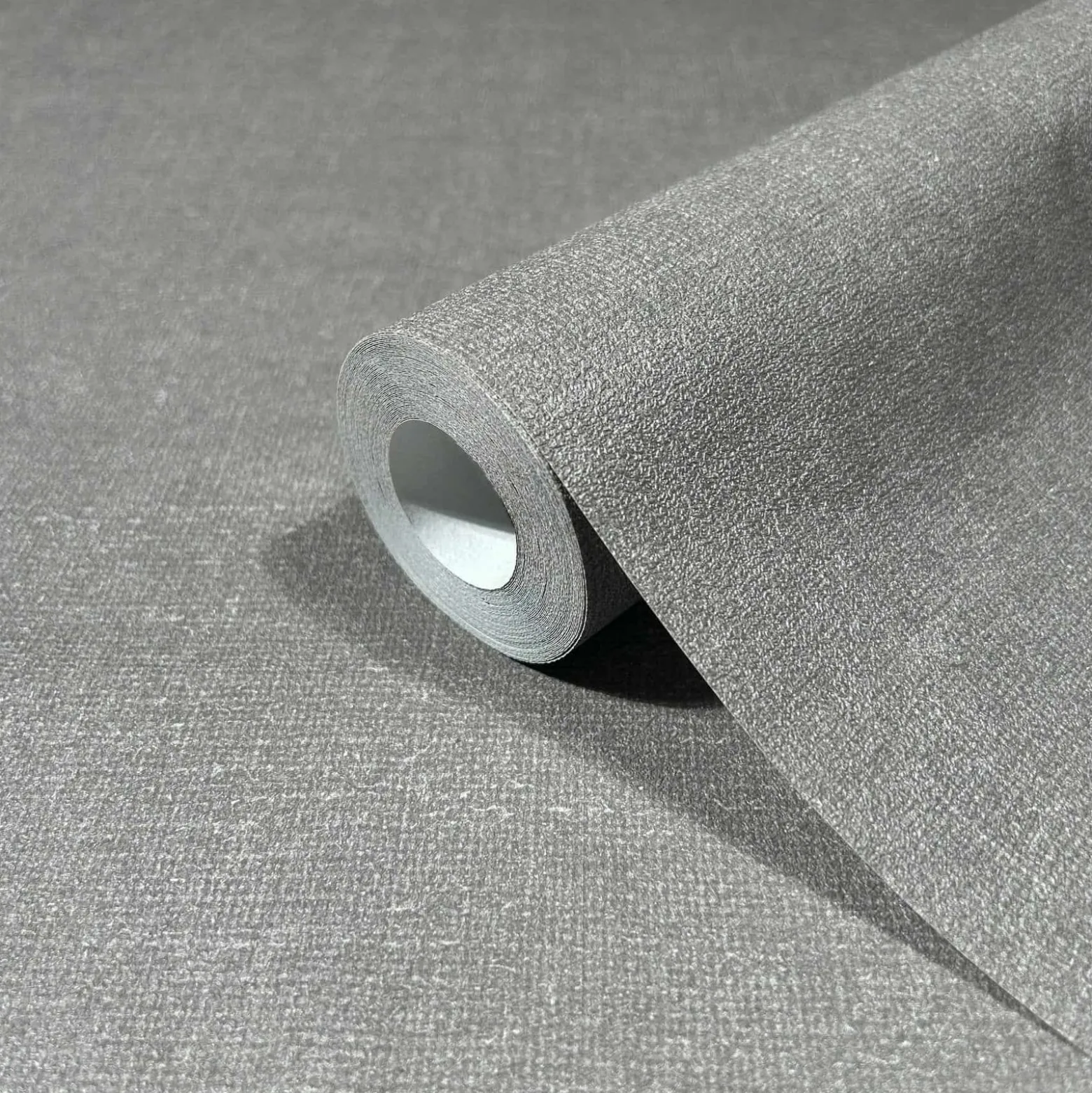 Vliestapete Uni Textil Optik Modern Grau 45771