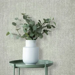 Vliestapete Uni Textil Optik Modern Grau Creme 45777