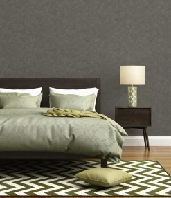 Vliestapete Uni Textil Optik Struktur Anthrazit 39566-3