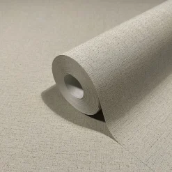 Vliestapete Uni Textiloptik Meliert Beige Grau 82432