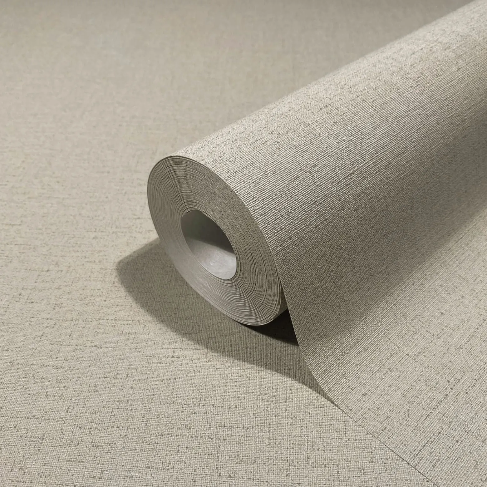Vliestapete Uni Textiloptik Meliert Beige Grau 82432