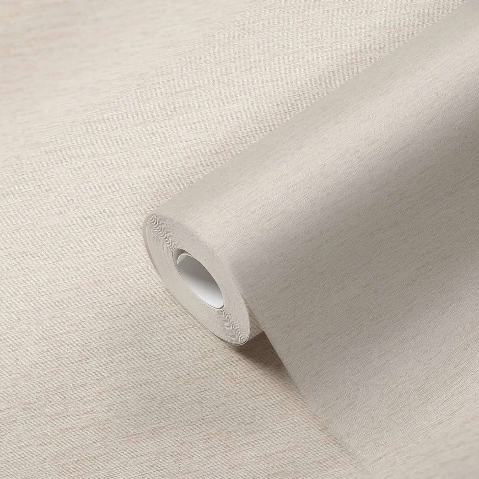 Vliestapete Uni Textil Struktur Creme Beige 39351-1