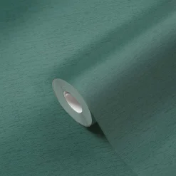Vliestapete Uni Textil Struktur Petrol Grün 39351-2