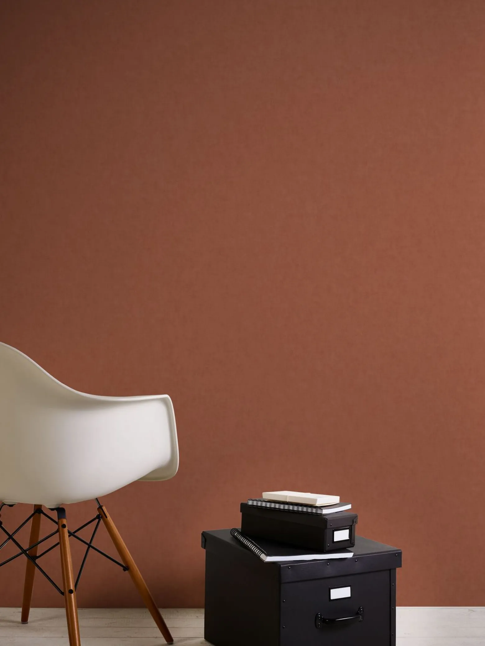 Vliestapete Uni Textil terrakotta-braun 37536-7