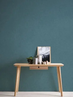 Vliestapete Uni Textil türkis-blau Geo Nordic 37536-3