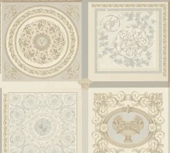 Vliestapete Versace Beige Grau Barock Muster 38704-2