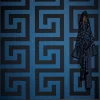 Vliestapete Versace Blau Schwarz Geometrisch 38609-3