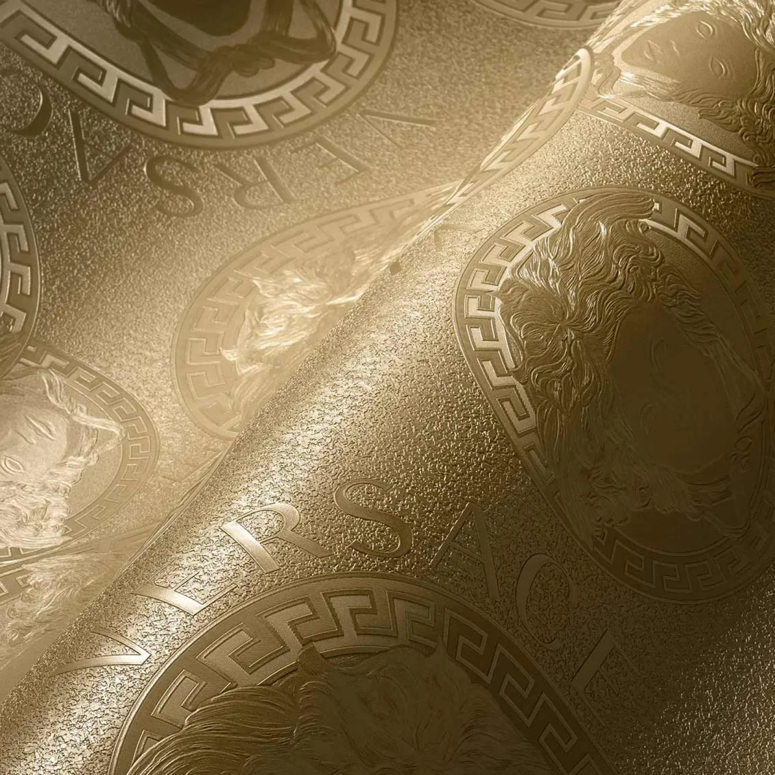 Vliestapete Versace Gold Logo Medusa 38461-1