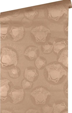 Vliestapete Versace Rosegold Logo 38461-2