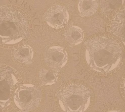 Vliestapete Versace Rosegold Logo 38461-2