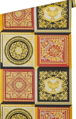 Vliestapete Versace Rot Schwarz Barock Muster 38704-6