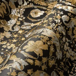 Vliestapete Versace Schwarz Gold Floral 38706-5