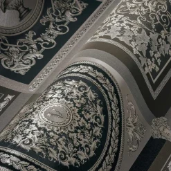 Vliestapete Versace Silber Grau Barock Muster 38704-4