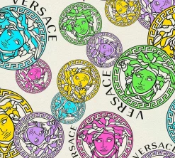 Vliestapete Versace Weiß Bunt Logo 38610-1