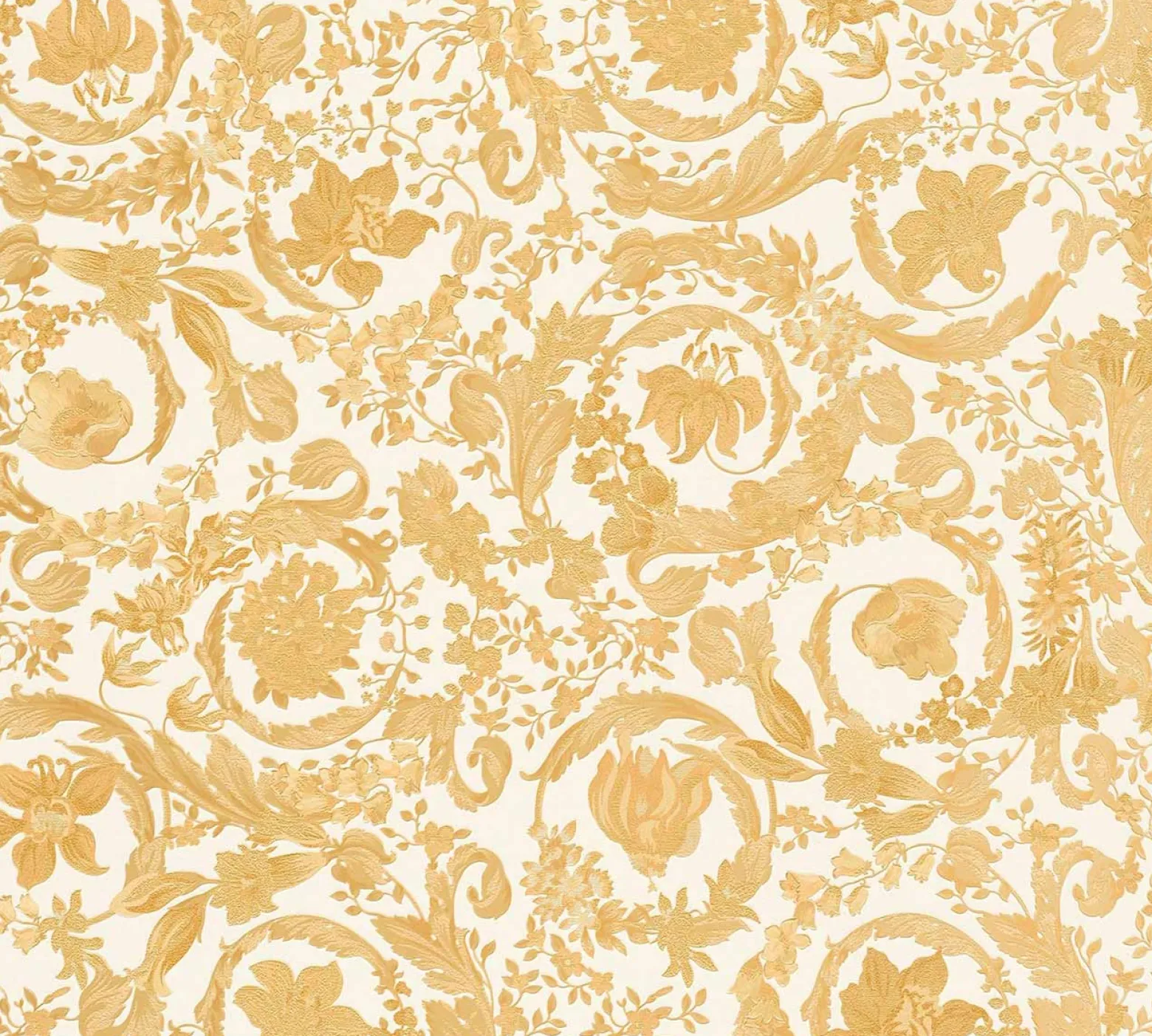 Vliestapete Versace Weiß Gold Floral 38706-4