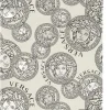 Vliestapete Versace Weiß Silber Logo 38610-2