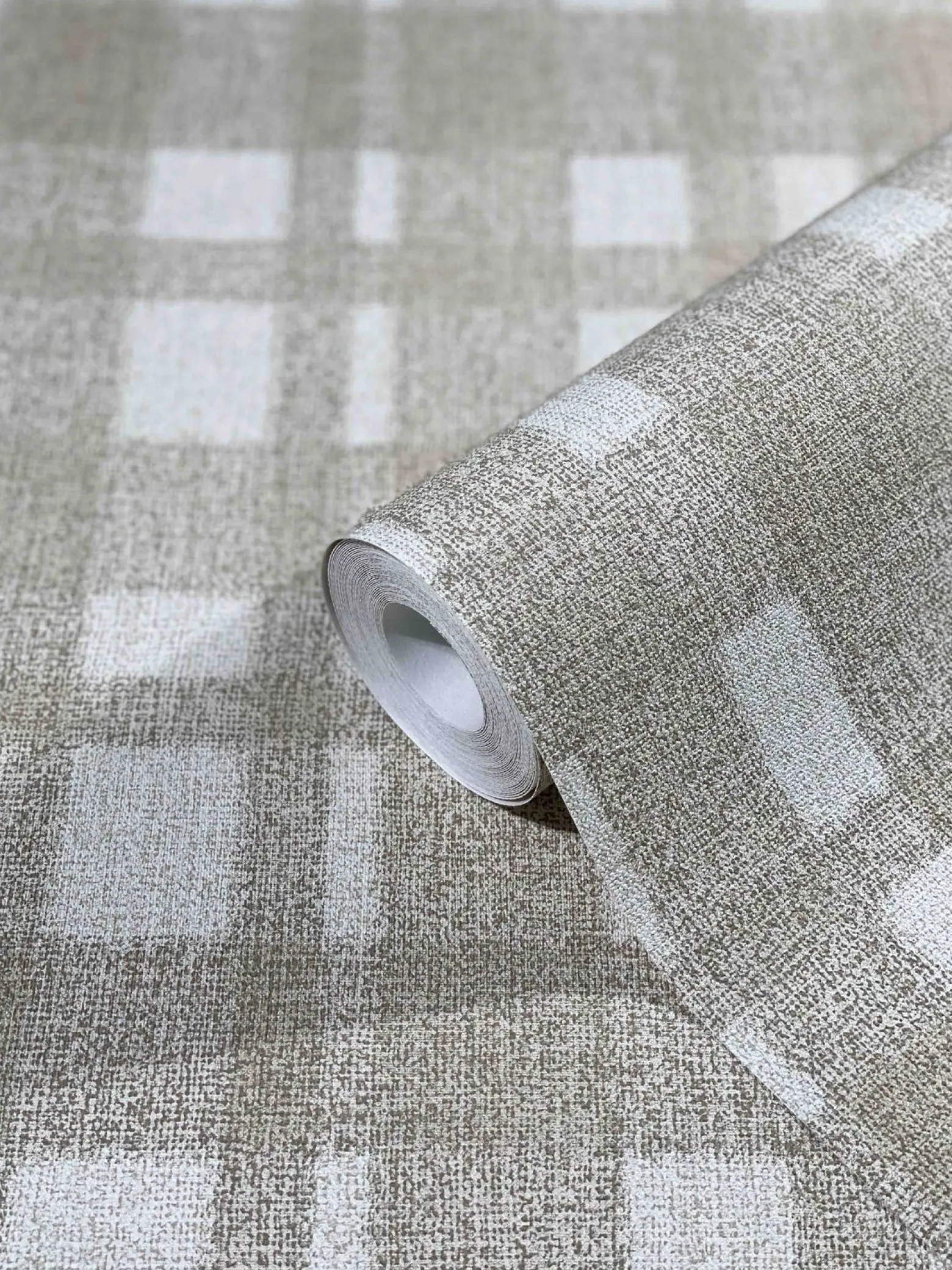 Vliestapete Vierecke Karo beige Marburg 32660