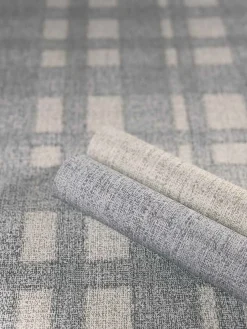 Vliestapete Vierecke Karo blau grün beige 32661