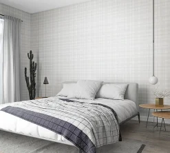 Vliestapete Vierecke Karo greige Marburg 32658