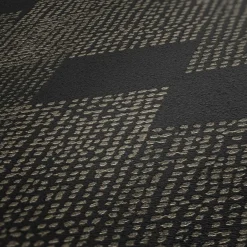 Vliestapete Vierecke Punkte schwarz gold 38525-3
