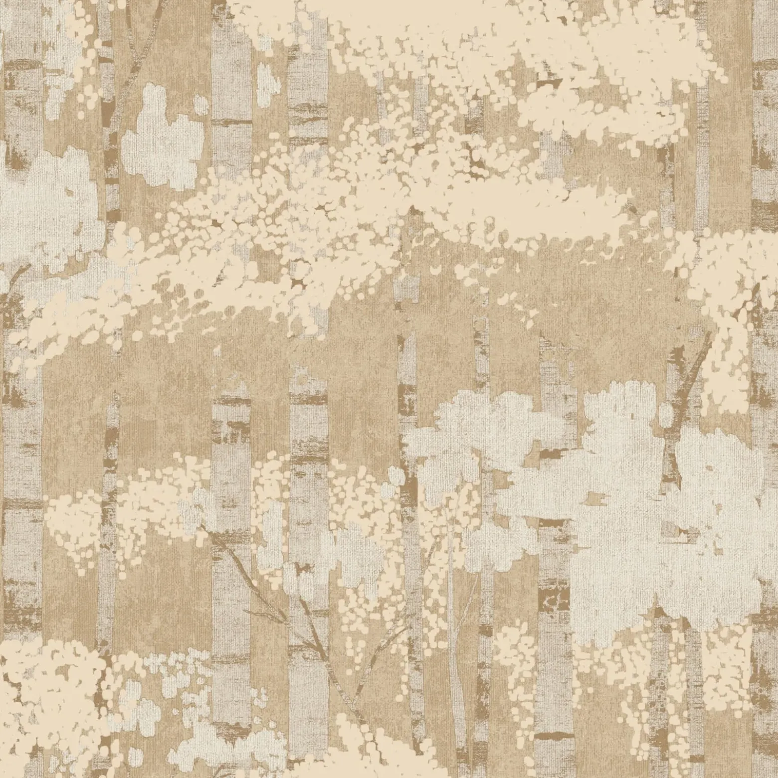 Vliestapete Wald Abstrakt Beige Creme Gold Metallic A62702