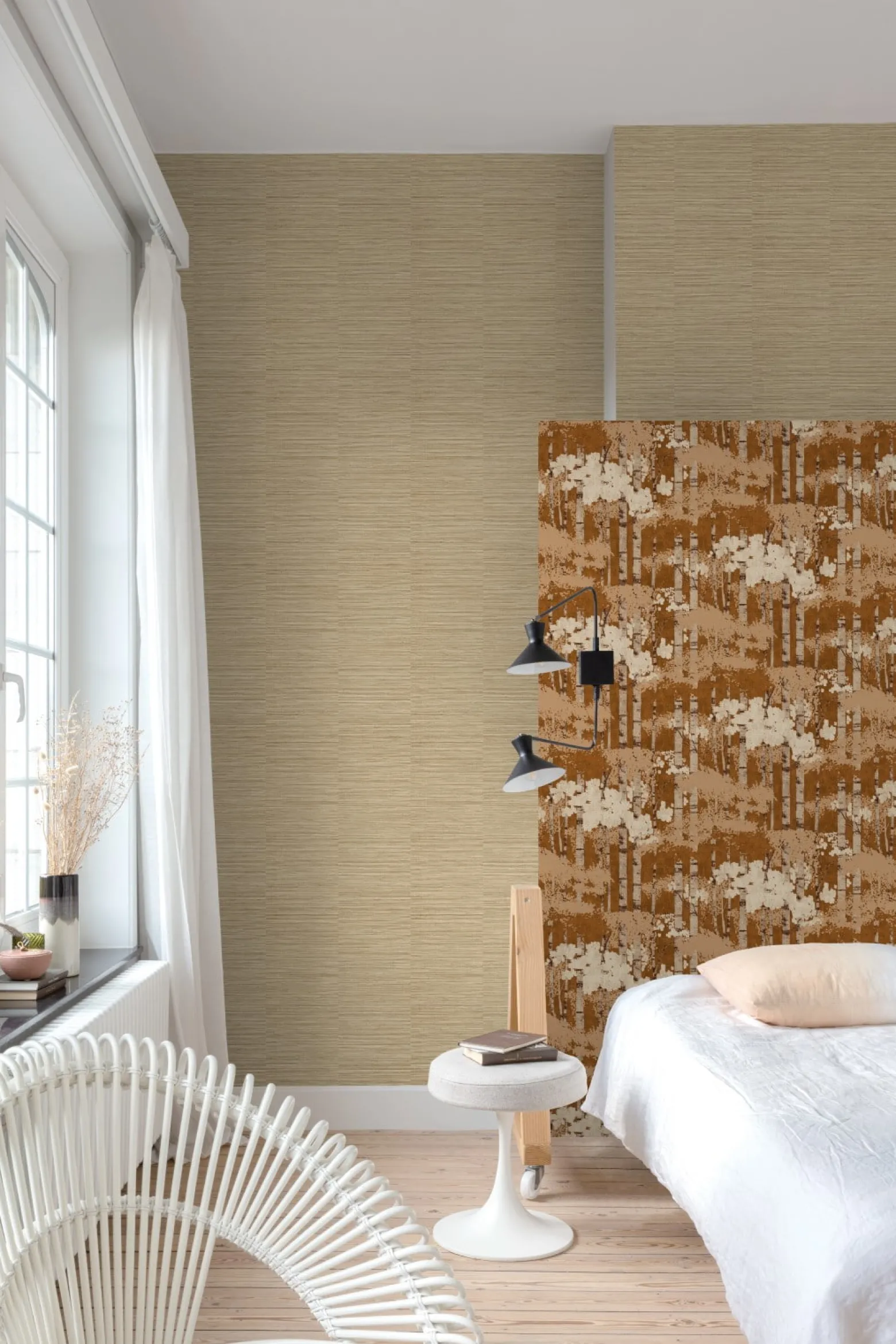 Vliestapete Wald Abstrakt Braun Beige Gold Metallic A62703