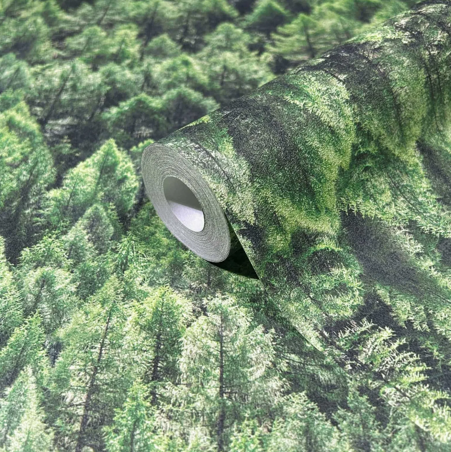 Vliestapete Wald Natur Motiv Bäume Grün 45730
