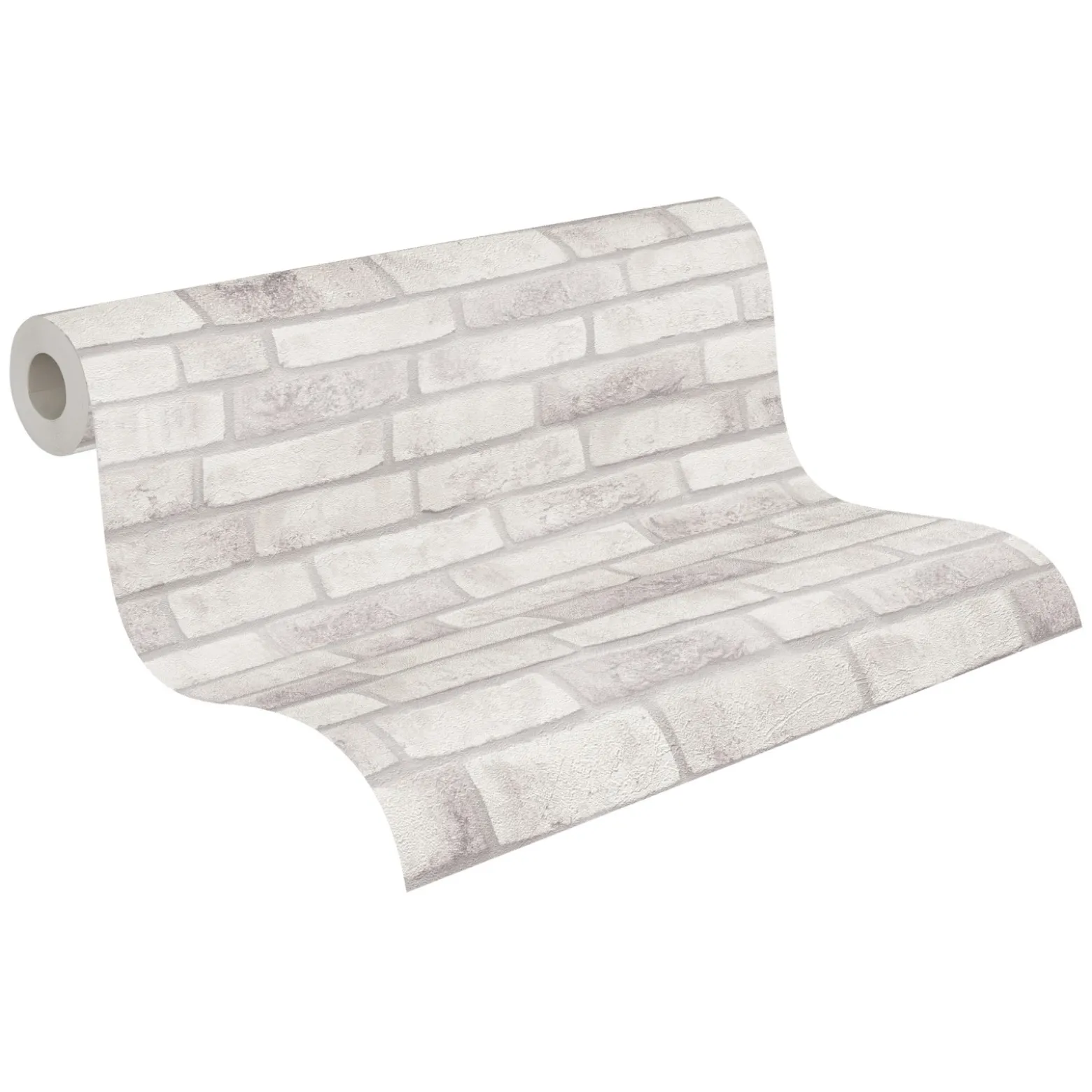 Vliestapete Wand Backsteinoptik Creme Hellgrau 38812-3
