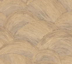 Vliestapete Wellen Abstrakt Metallic Beige Gold 39105-4