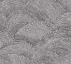 Vliestapete Wellen Abstrakt Metallic Grau Silber 39105-3