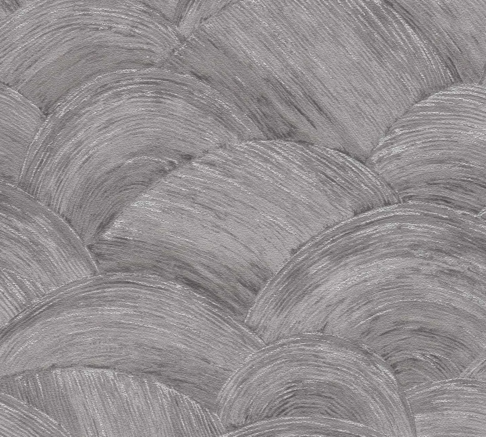 Vliestapete Wellen Abstrakt Metallic Grau Silber 39105-3