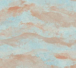 Vliestapete Wellen Abstrakt Blau Kupfer Metallic 78656-5