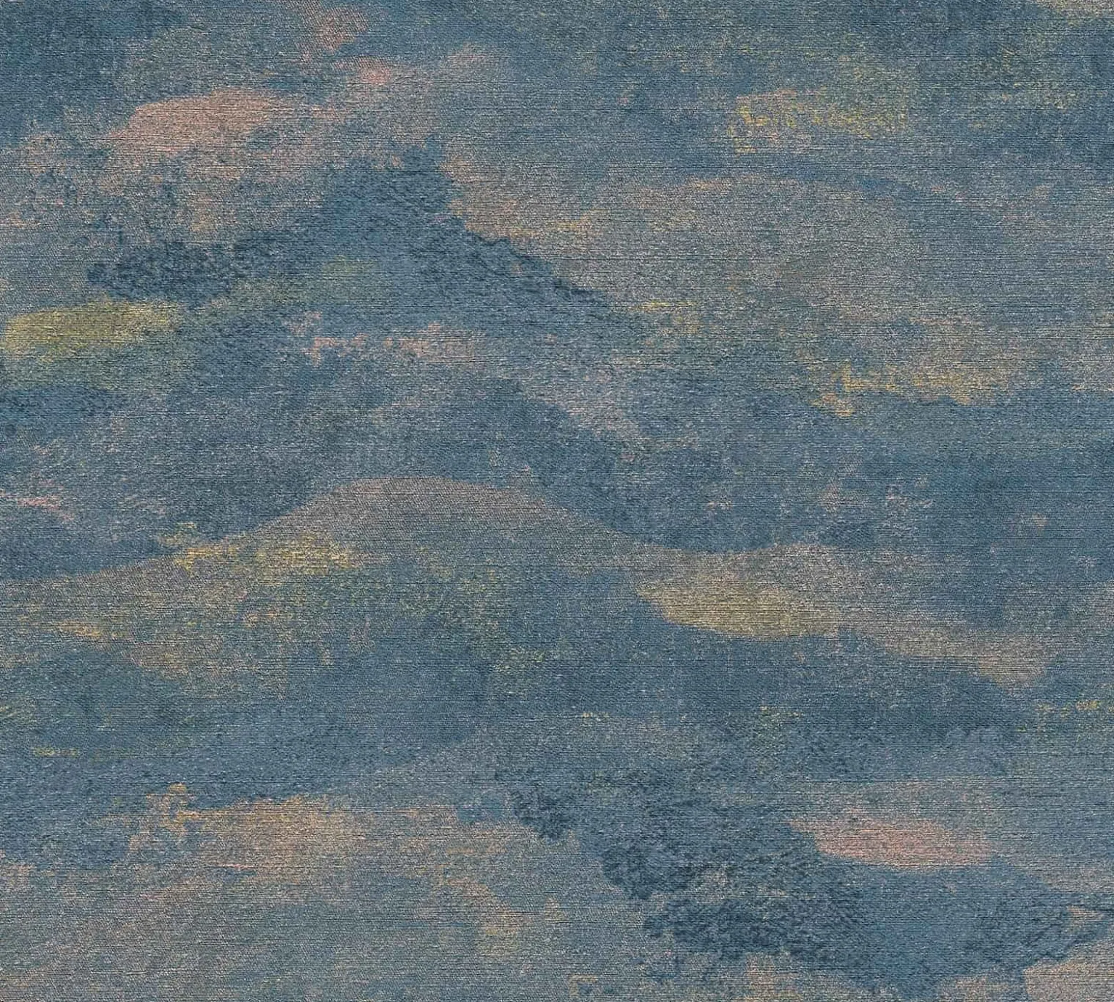 Vliestapete Wellen Abstrakt Blau Gold Metallic 78656-1