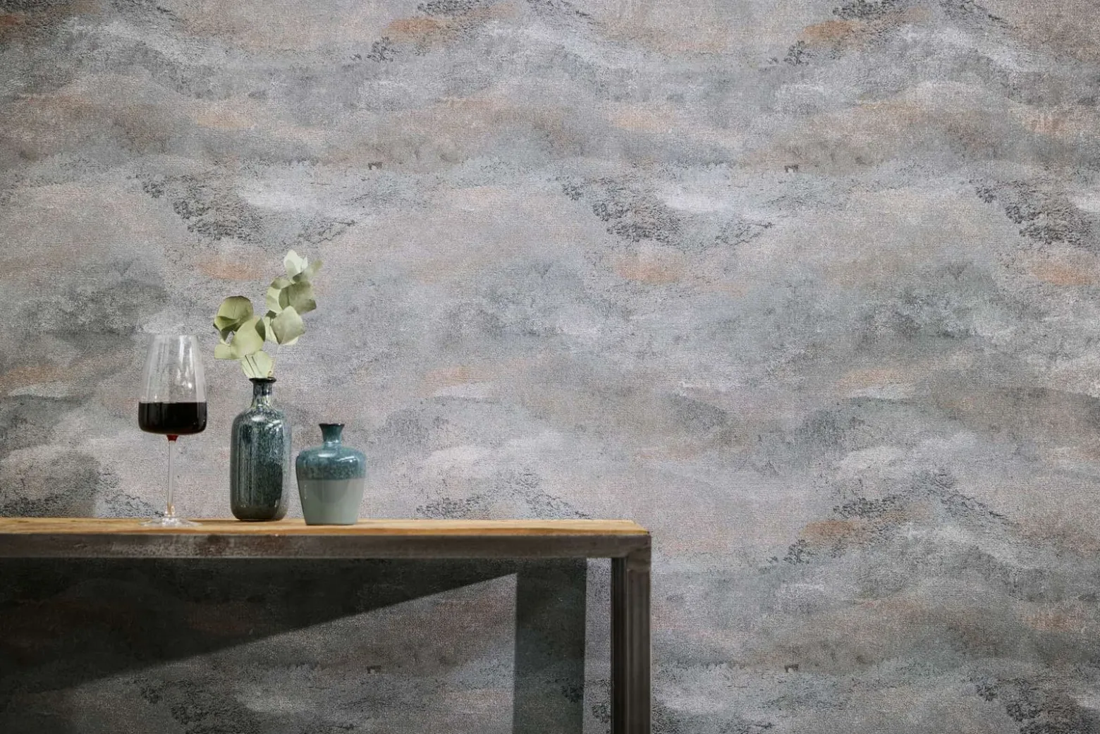 Vliestapete Wellen Abstrakt Grau Silber Metallic 78656-2