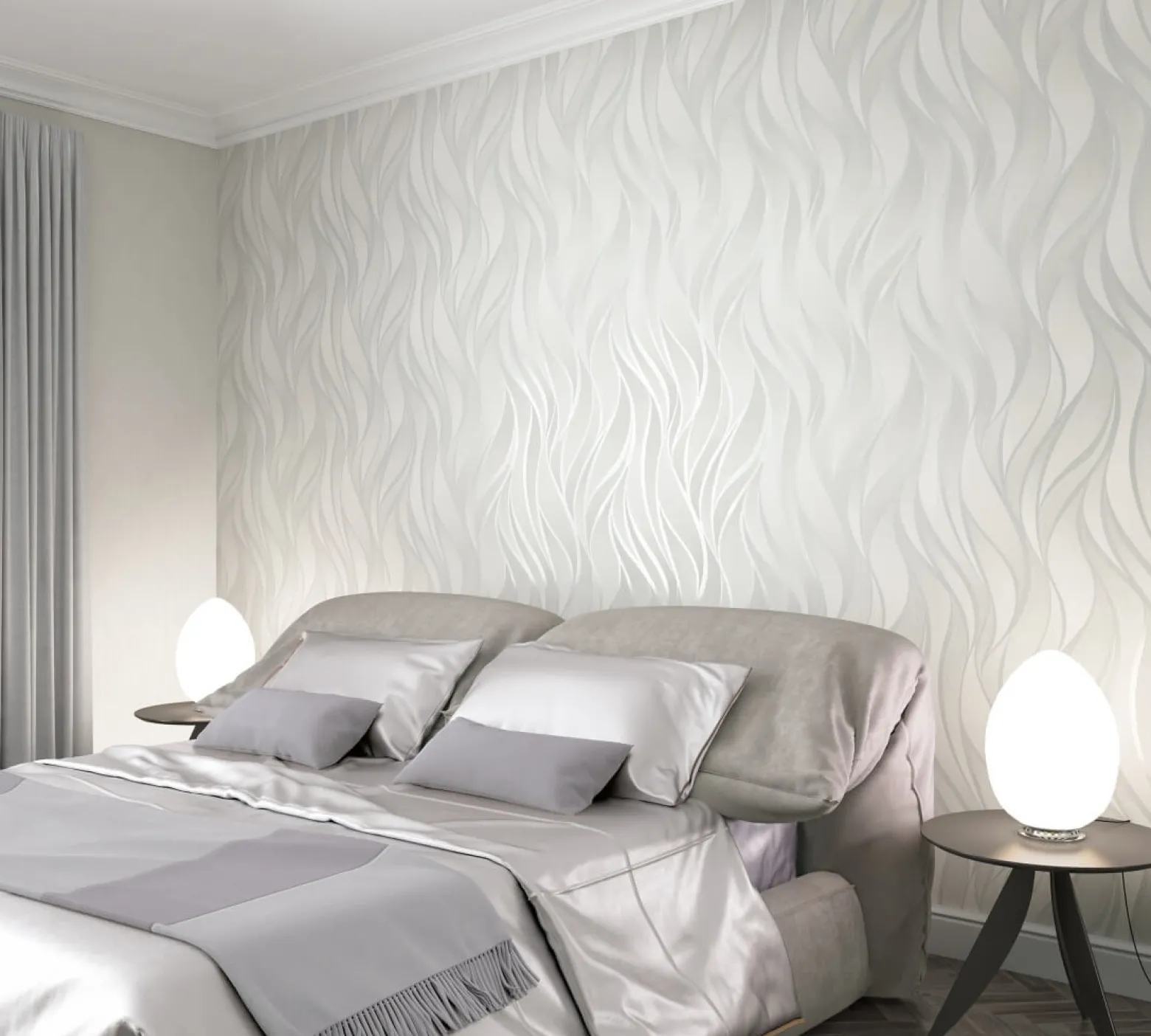 Vliestapete Wellen Grafisch beige Glanz Hailey 82231