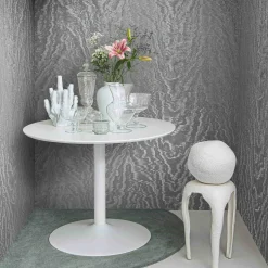Vliestapete Wellen Muster Anthrazit Metallic 86543