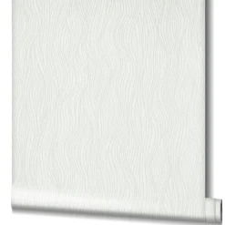 Vliestapete Wellen Muster Creme Perlmutt Metallic 82400