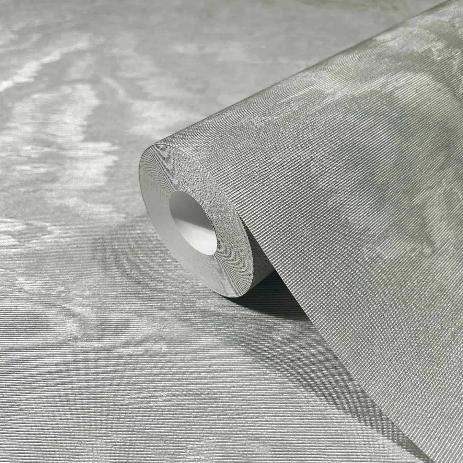 Vliestapete Wellen Muster Silber Metallic 86542