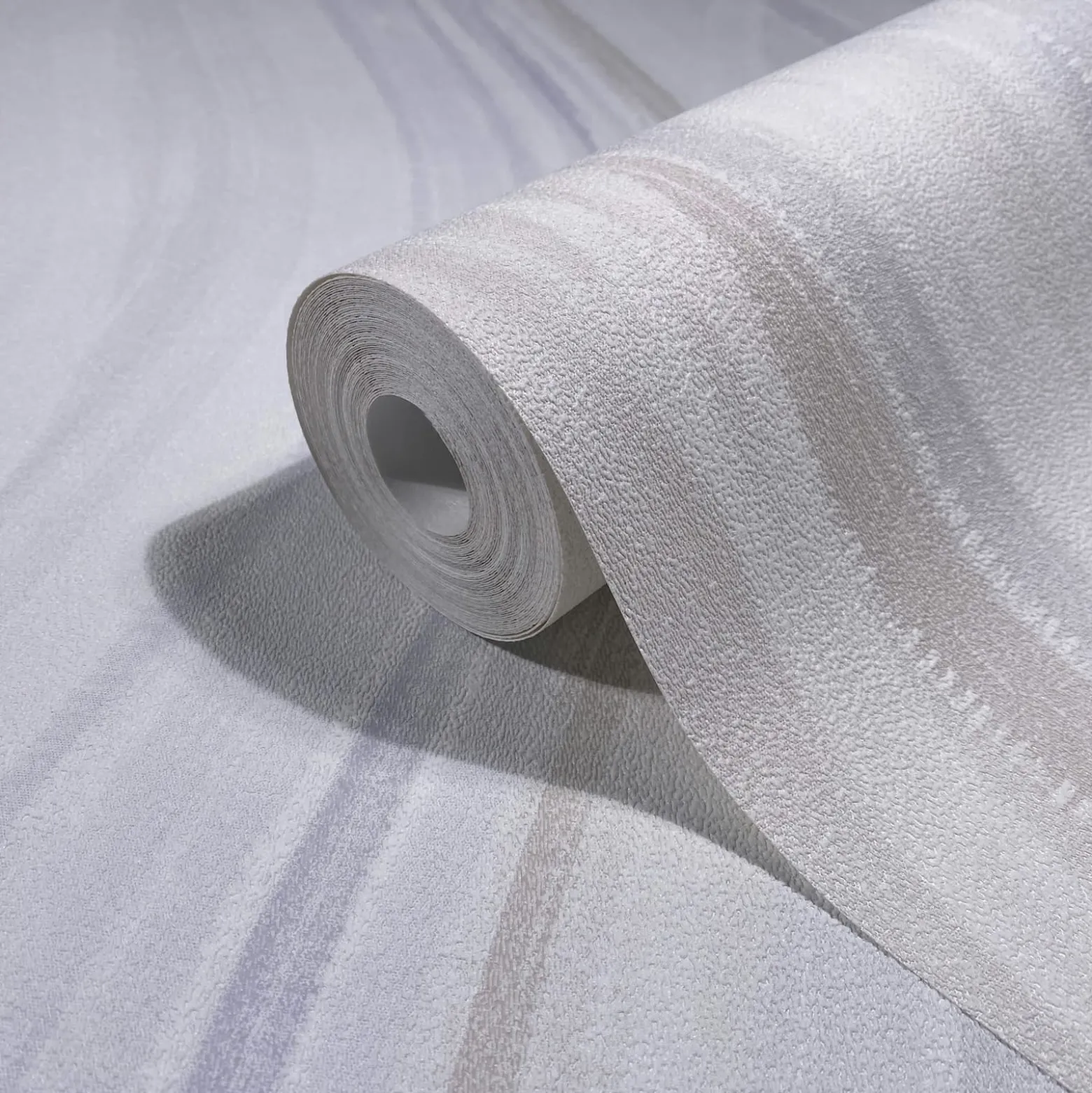 Vliestapete Wellen Muster Streifen Creme Grau Blau 82554