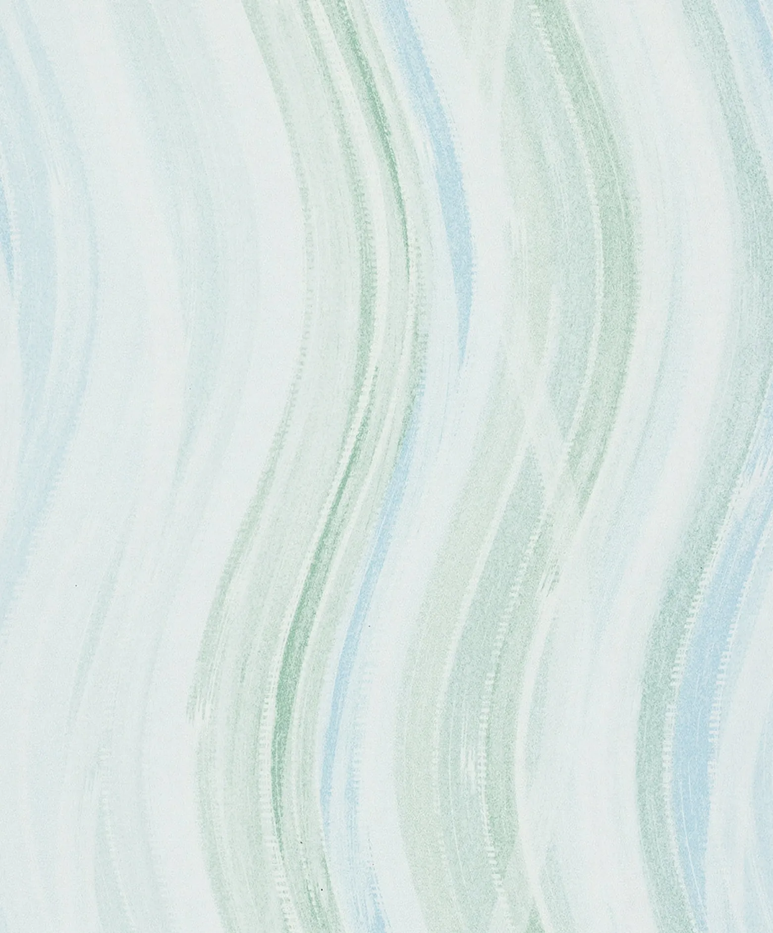 Vliestapete Wellen Muster Streifen Grün Blau Creme 82553
