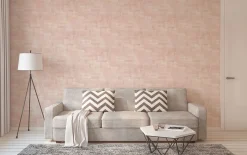 Vliestapete Wischtechnik rosa beige Geo Nordic 37532-5