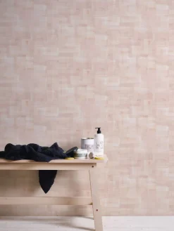 Vliestapete Wischtechnik rosa beige Geo Nordic 37532-5