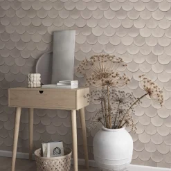 Vliestapete Ziegel Kachel Betonoptik Beige Grau 81654
