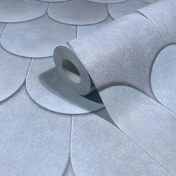 Vliestapete Ziegel Kachel Betonoptik Blau Grau 81656