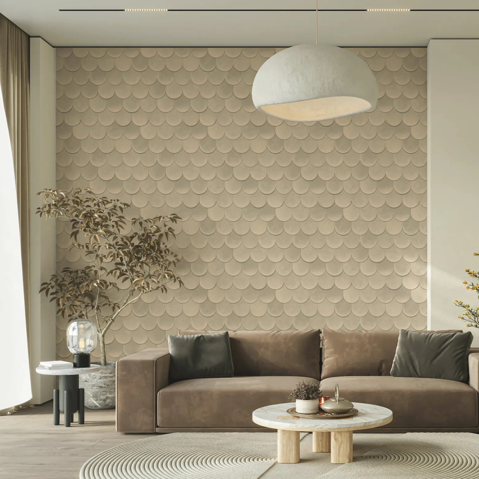 Vliestapete Ziegel Kachel Betonoptik Beige Grau 81659