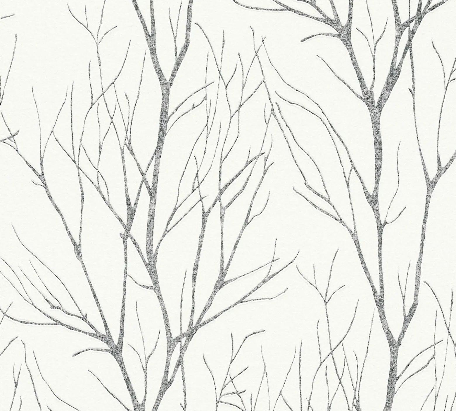 Vliestapete Zweige Floral weißgrau silber metallic 37260-4