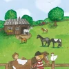 Wandbild Kinder Ponyhof grün hellblau Jonas Kötz 46501